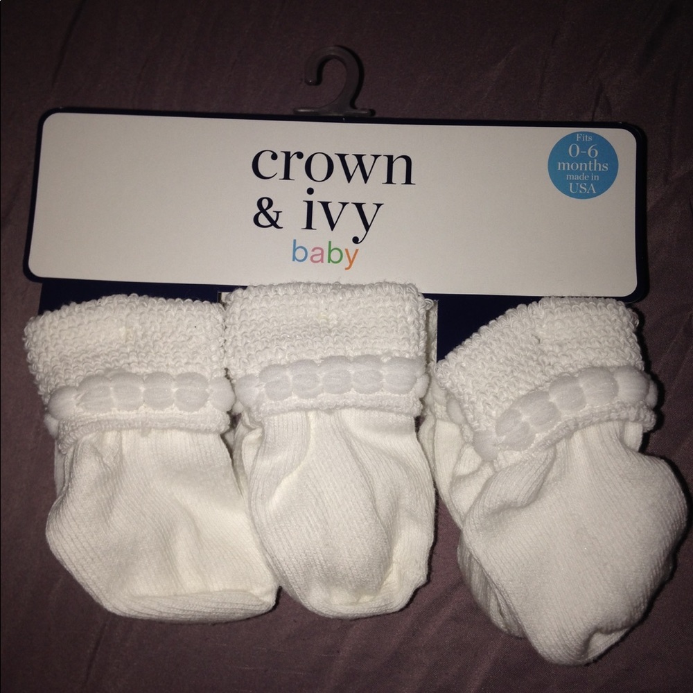 Crown and Ivy Baby Dress Socks NWT